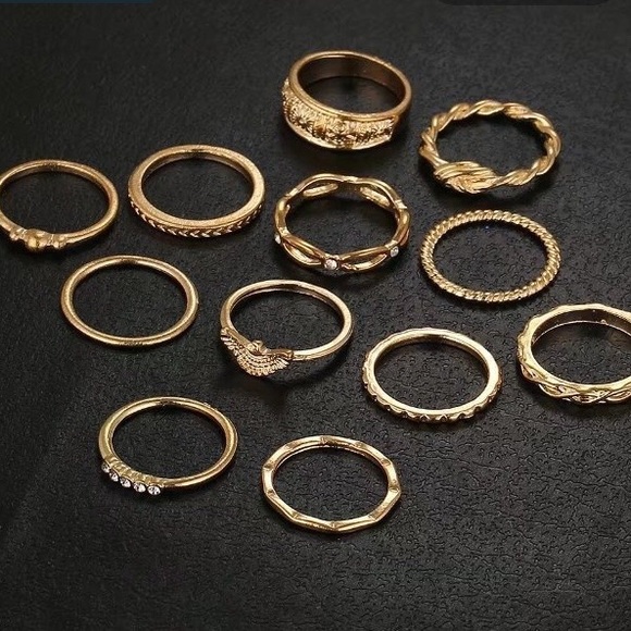 NEW! ✨HOST PICK✨12 piece boho midi finger ring set - Picture 3 of 7